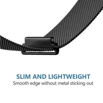 Магнитна линия Каишка от Неръждаема стомана за Fitbit versa 3 Smart Watch Band Подмяна на Мек колан за Fitbit Sense Metal wirstband