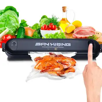 Домакински Електрически Вакуумно Пакетираща машина за домашна Кухня, включваща 5 бр. Food Saver Bag Commercial Food Vacuum CF39