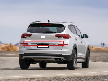 За Hyundai Tucson 2019 2020 ABS Хромирани Задната Врата Врата Капак Завърши на Задния Багажник Формоване Панела Стайлинг Стикер Гарнитура