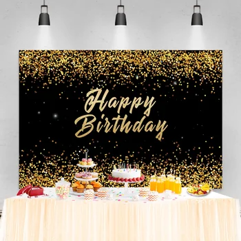 Laeacco Glitters Pink Diamond Happy Birthday Party Photography Background Customized Baby Shower Photocall Background Photo Studio