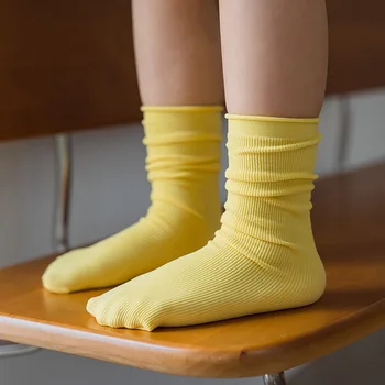 Детски Чорапи За момичета Нови Деца Момиче На Коляното Дълги Меки Детски Чорапи 0-8 Години Новородени Чорапи, Бебешки Чорапи Кадифе Бонбони Цвят