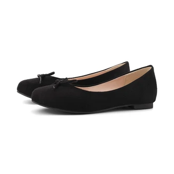 Zapatos De Mujer 2021 Дамски Обувки с кръгло бомбе на самолет Токчета Пролет Дамски обувки на нисък ток, Slip on Casual Super Large Size 32-54 M-10