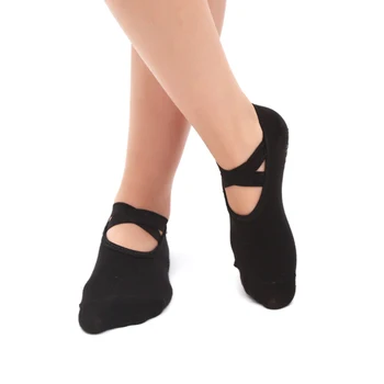 1 Чифт дамских противоскользящих памучни Чорапи за Йога еластична Превръзка Спортни Момичета Балетные Танцови Чорапи за жени