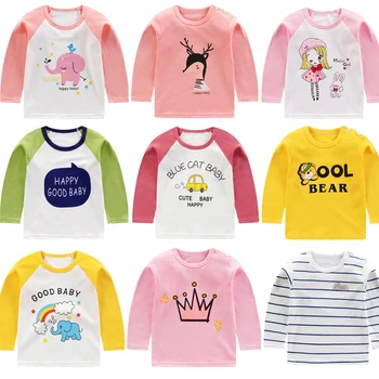 Сладък Детски дрехи Бебешки Детски Тениски Момичета Момчета Облекло Тениска Карикатура Печат Върховете Тениска Детски Дрехи За Момичета Върховете