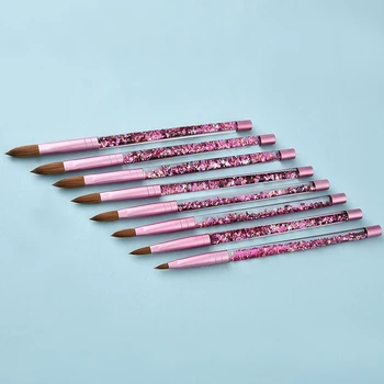 TIANMI Pink Beauty Kolinsky Sable Acrylic Нокти Brush with Liquid Flow Glitter Nail Art Brush for маникюр Tools