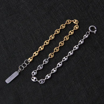 European and American jewelry star same gold color silver color contrast pig nose short necklace female Choker clavicle chain