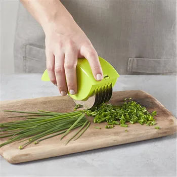 Ръчно кухня домакински неръждаема стомана на острието зеленчуци лук валяк билков валяк slicer мелачка hocking нож на 6 ръце