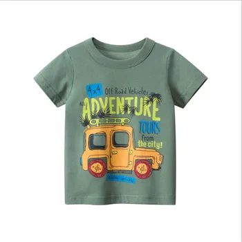 Лятна мода Детска памучен тениска 2021 Тениска за момчета Дрехи за малките момчета тениски, бебешки дрехи 2-7 години