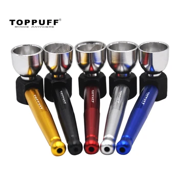 Toppuff Metal Pipe Herb Tobacco Семки Metal Cigarette Pipe For Grass Accessories With Metal Bowl