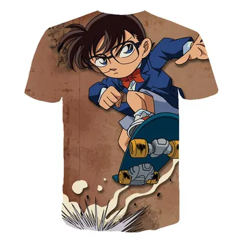 2020 Summer New Beautiful Аниме Children 's T-shirt 3D Printing Detective Conan Children' s Casual Short-Sleeved Tops