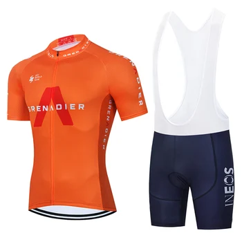 2021 INEOS Cycling Team Jersey 20D Bike Shorts Set Ropa Ciclismo Мъжки МТБ Summer Bicycling Maillot Bottom Clothing