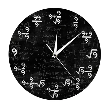 Математическо Уравнение Стенни Часовници 9s Формула Модерните Стенни Часовници Домашен Клас Стенен Арт Декор