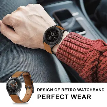 22 мм и каишка за часовник samsung Galaxy watch 3 45/46 mm Amazfit GTR 47 мм/Gear S3 frontier leather correa Huawei watch gt 2/2e каишка