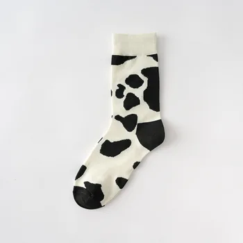 CHAOZHU Male Funny Socks Blue Sky Could Black White Cow Casual Street Мода Snap Skateboard Hip Hop Гръндж Чорапи Young 90s 00s
