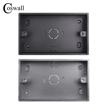 Coswall Матиран черен Сив Бял Външен кутия 146 мм*86 мм*32 мм за ключа 146*86 мм или контакти се Прилагат за всички разпоредби на повърхността на стената