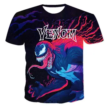 Последната Серия Cool Venom За Пролетно-Лятната Мъже И Жени на Популярната 3D-Печат Модни и Ежедневни Спортна Тениска Xxs-6xL
