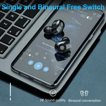 Нови TWS Power Led Display HIFI Слушалки Heavy Bass Bluetooth 5.0 Музикални Спортни Слушалки Безжични Слушалки С HD разговори