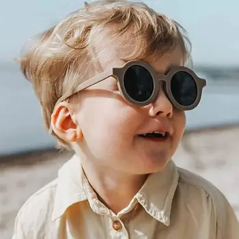 2021 Нови Детски Слънчеви Очила Baby Ретро Плътен Цвят на Ултравиолетови защитни Кръгли Удобни очила Очила За Деца