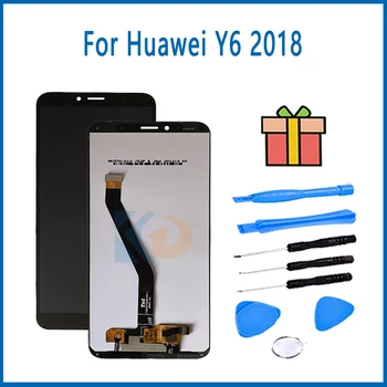 Смяна на LCD дисплей С Дигитайзером За Huawei Y6 2018 LCD Дисплей, Сензорен Екран възли За Y6 Prime 2018