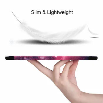 За S5e Case Луксозен Cartoony Модел Тънък Сгъваем флип-надолу Капака на ПУ кожен Калъф За Samsung Galaxy Tab S5e T720 T725 Покриване на Funda