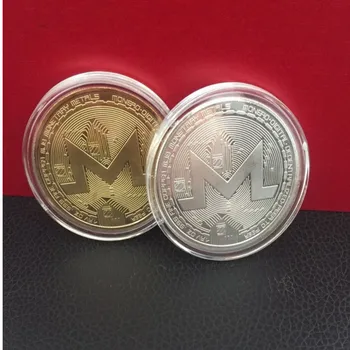 Златна/Сребърно Покритие Монета Monero Възпоменателна Монета Художествена Колекция Подарък Физическа Металната Имитация На Домашен Интериор На Партията Реплика На Монетите