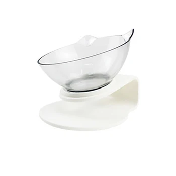 VZZ Пет Cat Dog Slow Feed Protect Spine Bowl Drinking Small Dog Защита Stomach Double Bowl Drinking Dish Feeders Аксесоари