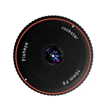 ROCKSTAR 10 мм f8 FishEye Обектива на Камерата с Фиксиран Фокус фотографско студио за Canon EF-M/Nikon Z/Sony E/Fujifilm X/Micro 4/3 Безплатна Доставка