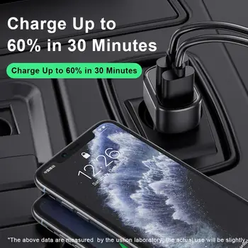 1PC Dual USB PD Type-C Car Charger 30W Fast Charge 11 For iPhone Pro Auto USB Charger Adapter Accessories 12 Interior Max B1T4