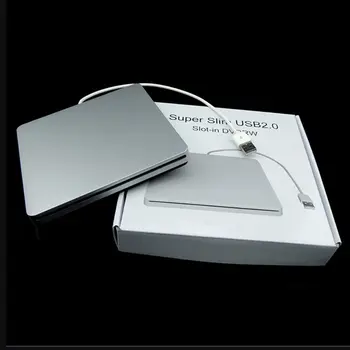 DVD-RW Лаптоп Външен DVD Записващо Устройства Кутия Корпус Корпус Засмукване Супер Тънък USB 2.0 Слот за DVD Portatil Диск blu ray