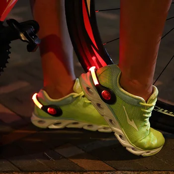 Под наем LED Shoes Клип Sports Safety Светлоотразителни Сигнални Лампи Cycling Night Running Outdoor Luminous Light Клип Аксесоари За Велосипеди