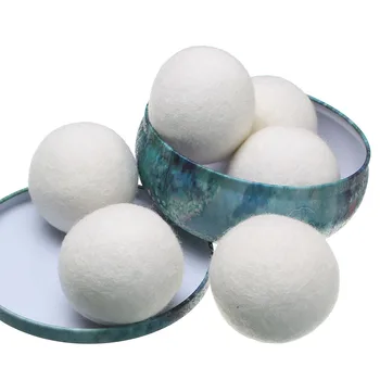 6 бр./опаковане. Органична Вълна Простор Бал Laundry Balls Laundry Clean Ball Многократна Употреба Натурален Органичен Омекотител За Пране На Дрехи Топка Premium