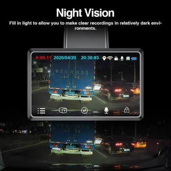 E-ACE 3.0 Inch Автомобилен видеорекордер Wifi един dashcam FHD 1080P Dash Camera С GPS Видео С Камера за Задно виждане Night Vision Auto Camera