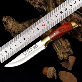 Монголски, Говеждо месо, Нож, Кухненски Нож от Масата Нож Потребителска Маса EDC Инструмент Агне Нож с Дървена Дръжка с Високо Качество Ловен Нож