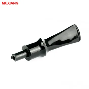 MUXIANG Tobacco Pipe Fittings Black Straight Седловина 3 мм Metal Filter Acrylic САМ Briar Wood Smoking Pipe Mouthpieces be0060