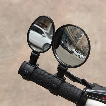 2 елемента Велосипедни Огледала за Обратно виждане Огледала Волан Колоездене за Обратно виждане МТВ Велосипед Силиконова Дръжка Огледало за Обратно виждане 70*50 мм