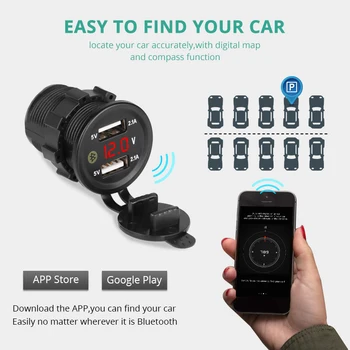 4.2 A на Автомобил Двойно USB Зарядно Гнездо LED Дисплей Волтметър Автомобилен GPS Тракер Локатор В Реално Време Проследяващо Устройство Мобилно ПРИЛОЖЕНИЕ Детектор