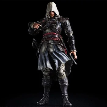 Play Arts Аниме Game Arms 27cm Assassin Action Figure PVC Edward Model Joint Движимо Statue Toys Кукла Figma with Katana for Baby