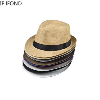 Летните Слънчеви Шапки за Мъже UV Protection Cap Sun Solomon Hat Women Panama Jazz Hat chapeau femme 2020