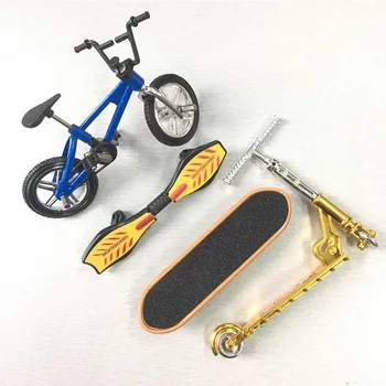 Mini Finger Skateboarding Fingerboard Bicycle Set Забавни Skate Boards Mini Bikes Toys for Children Boys Gifts Детски Играчки Car Gifts