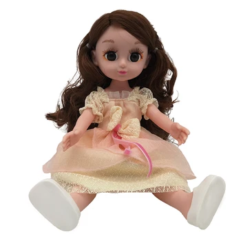 Детски винил Кукли За момичета Kawaii Mini 32 см Кукла Пълен комплект Дрехи Поли Принцеса 1/6 Тялото Играчки са Подходящи за Децата Къдрава Вигги