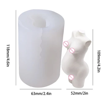 Направи си САМ Мухъл 3D Men Women Human Body Cake Fondant Food Grade Silicon Мухъл For Man Body Decoration For Свещ Molds and Clay Мухъл