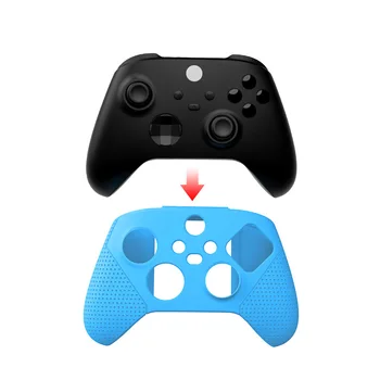 Устойчива на плъзгане Силиконова Защитно покритие Skin Case Hand Grip Мека Гумена Обвивка и Покриване на Палеца Стик за Гейминг контролер за Xbox Series X S