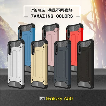 За Samsung Galaxy A50 Case Антидетонационная Здрава Броня, Задния Капак За Samsung A50 Силиконов Калъф за Телефон Броня За Samsung Galaxy A50