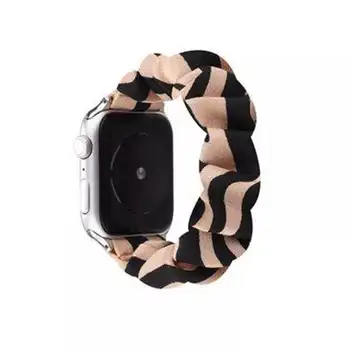 Найлонов еластичен маншет за Apple watch 38 мм 42 мм 40 мм 44 мм Женски еластичен космения околовръстен каишка за iwatch series 6 5 4 3 SE watch band