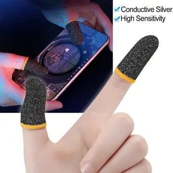 2 елемента Професионален Пот Доказателство Въглеродни Влакна Мобилна Игра Пиле Пръст Ръкави Бебешки Легла Дишащ Протектор на Палеца За Xiaomi iPhone