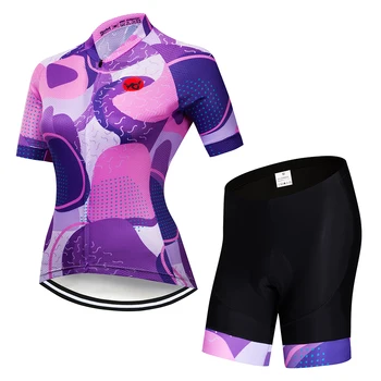 2021 Women Bicycle Jersey Set Quick-Dry Mountain Bike Clothing Summer Dress Outdoor Sports Cycling cClothes Ladies МТБ Носете