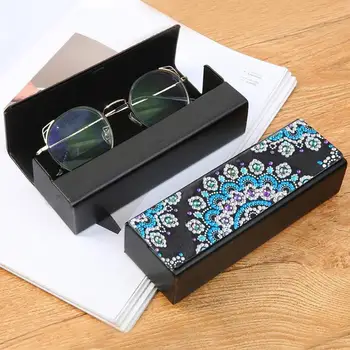Направи си САМ Diamond Живопис Eye Glasses Case Travel Leather Слънчеви Очила Кутия За Съхранение на Мъже, Жени Hard Shell Protector Reading Eyewear Case