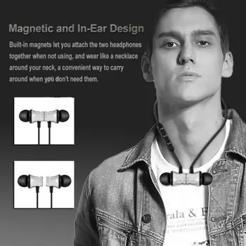 XT11 HiFi Безжични Магнитни Bluetooth Слушалки в ушите Bluetooth Водоустойчива Спортна Слушалки