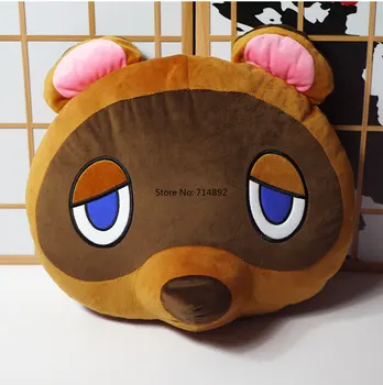 Animal Crossing Плюшен Аниме играчка Том Nook Mame Danuki Cosplay Кукла Възглавница със завързани Очи Лисица Очите Маска за подарък