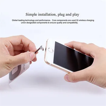 Универсален Qi Безжичен Адаптер кабел за зареждане на Приемника За iPhone Plus Samsung Andriod кабел за зареждане Рецептор